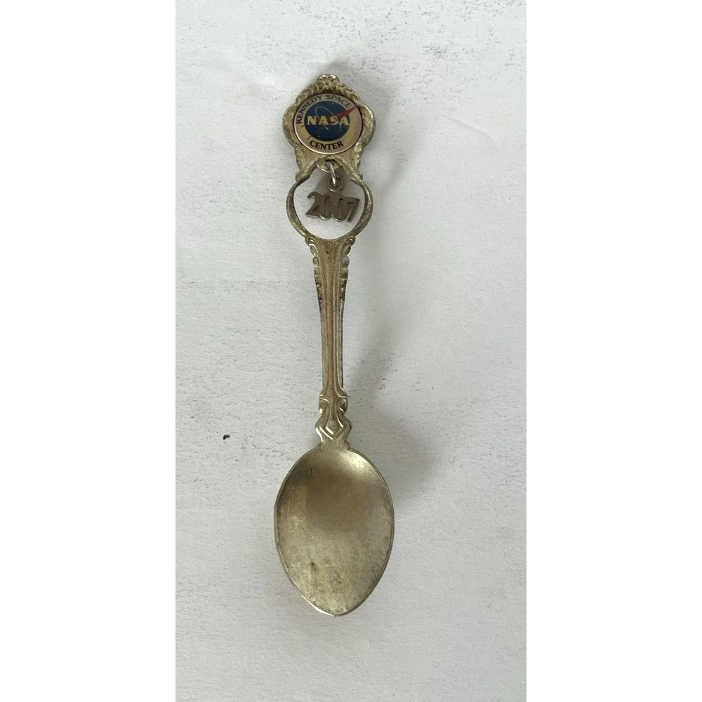 2007 NASA Kennedy Space Center Silver Plate‎ Souvenir Spoon Dangle Charm